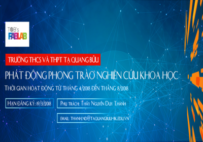 Phát động phong trào học sinh nghiên cứu khoa học năm 2018