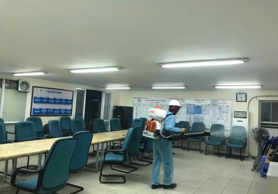 Công tác khử trùng và vệ sinh toàn bộ trường học đợt 2 để phòng chống dịch bệnh virus Corona
