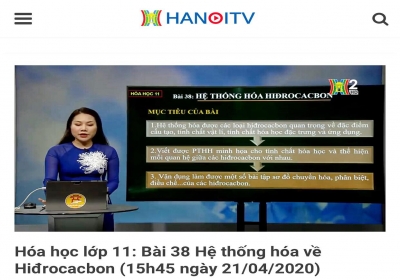 Học trên truyền hình với Đài Phát thanh và Truyền hình Hà Nội tuần từ 27/4/2020 đến 02/05/2020