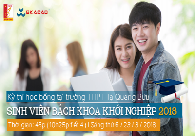 Thông báo Kỳ thi học bổng sinh viên Bách khoa khởi nghiệp 2018