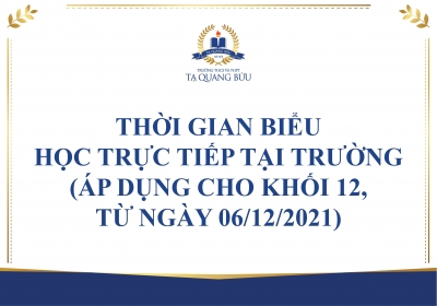 Thông báo về việc đi học trở lại của học sinh khối 12