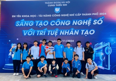 Học sinh Tạ Quang Bửu giành giải Nhì, giải Ba và giải Tập thể tại Chung kết Cuộc thi “Em yêu Khoa học - Tài năng công nghệ nhí” cấp Thành phố năm 2024
