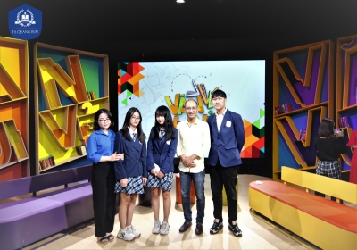 Học sinh tham gia chương trình “Văn Vui Vẻ” trên VTV7