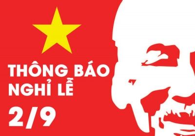Thông báo về việc nghỉ Lễ Quốc khánh 02/09/2019