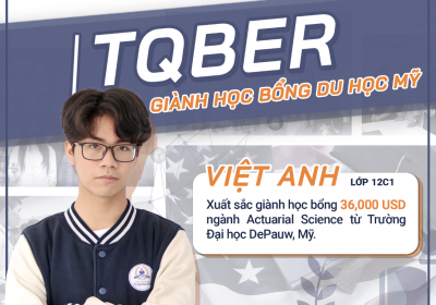 Nam sinh Tạ Quang Bửu giành học bổng du học Mỹ từ đại học danh giá