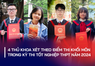 Vinh danh thủ khoa toàn trường theo các khối môn trong kỳ thi tốt nghiệp THPT năm 2024