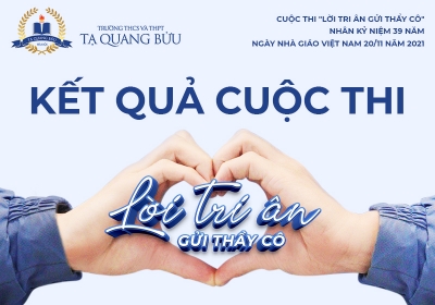 Kết quả cuộc thi "Lời tri ân gửi thầy cô"