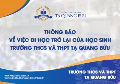 Thông báo về việc đi học trở lại của học sinh