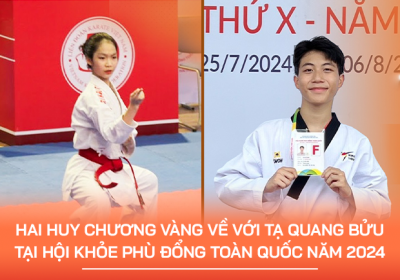 Tạ Quang Bửu rinh hai huy chương vàng tại Hội khỏe Phù Đổng toàn quốc năm 2024
