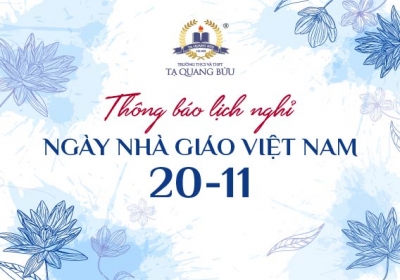 Thông báo kế hoạch nghỉ ngày Nhà giáo Việt Nam 20-11